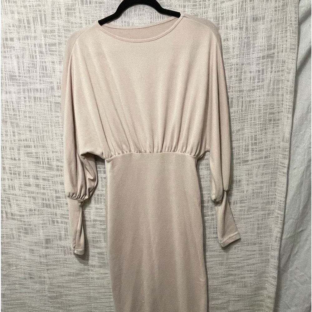 Knit dress, body hugging knit long dress